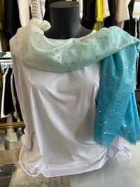 Gold splashed scarf