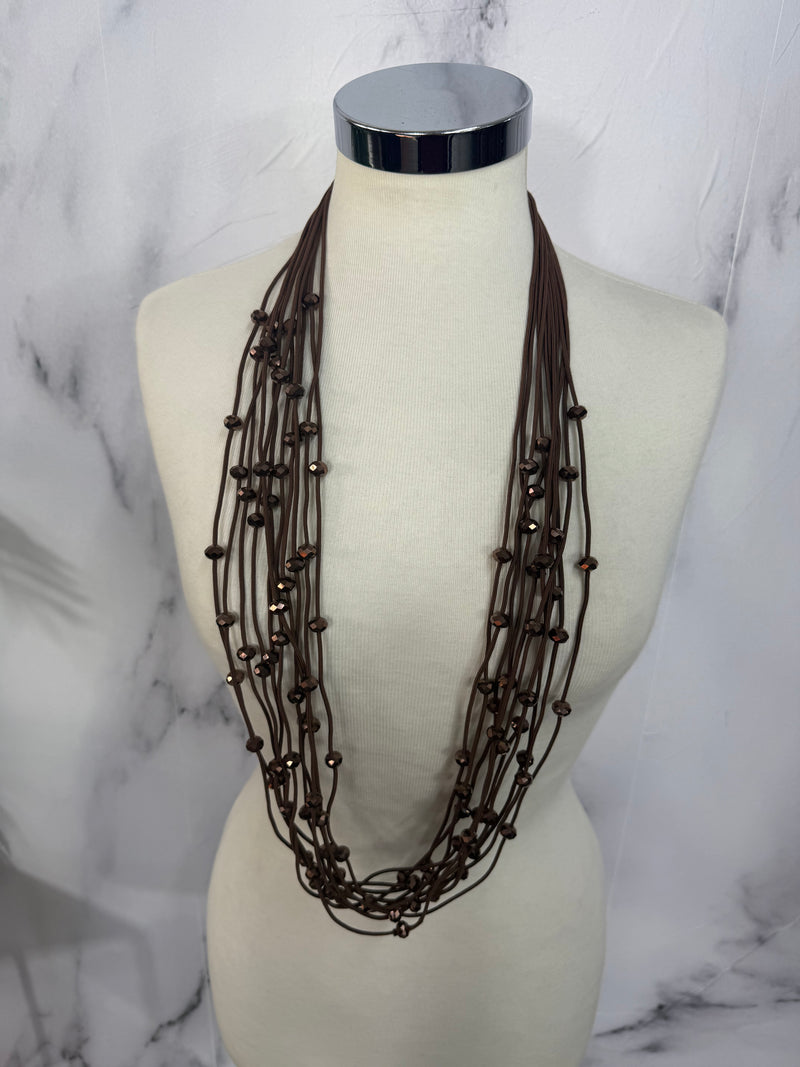 Collana fili con perline luminose