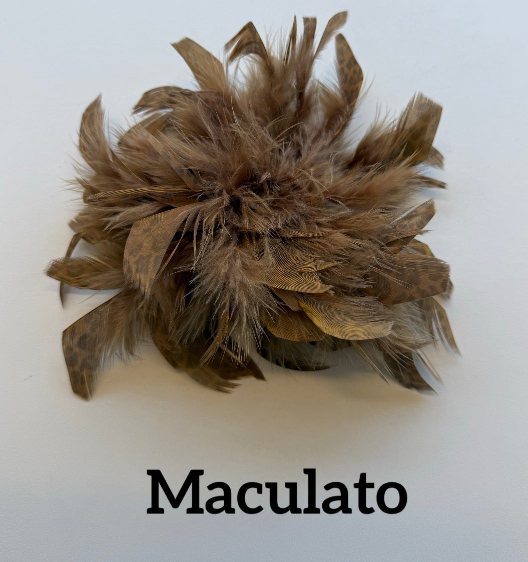 Large feather brooch