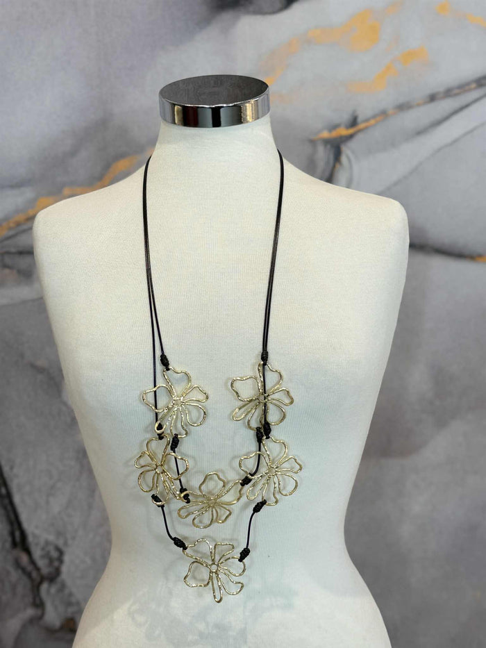 Collana fiori oro