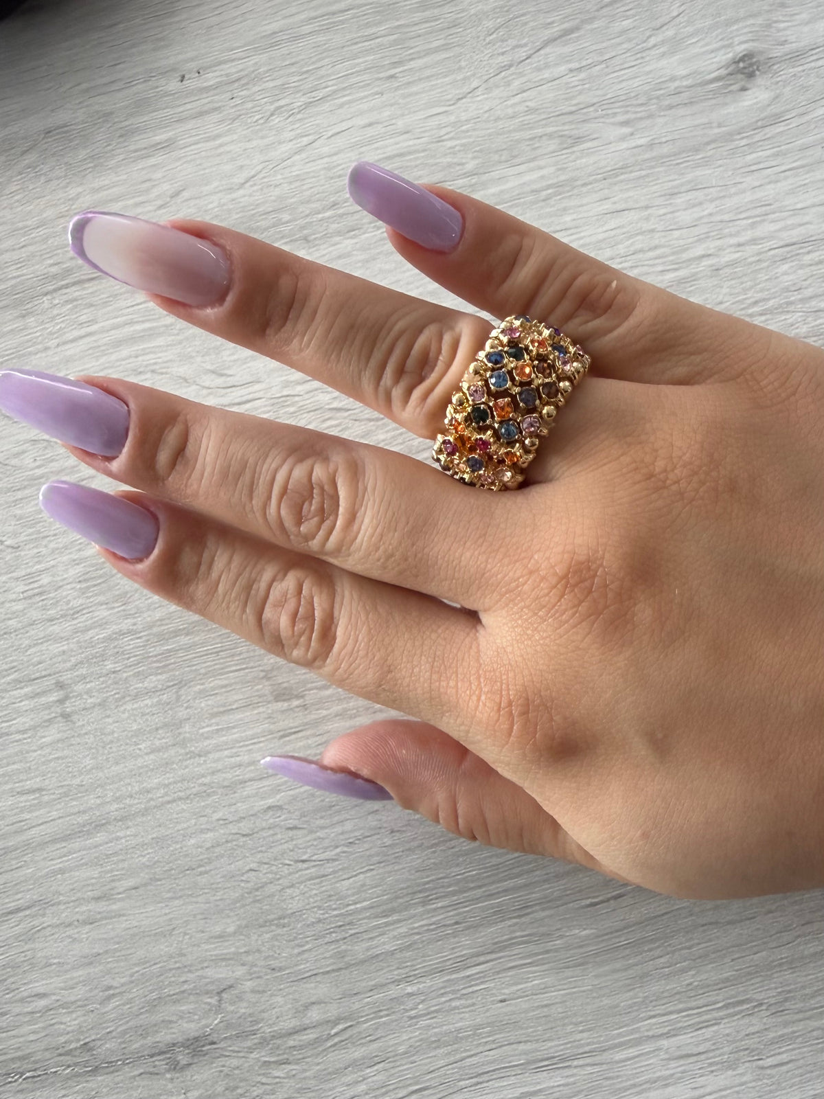 Anello glitter elasticizzato