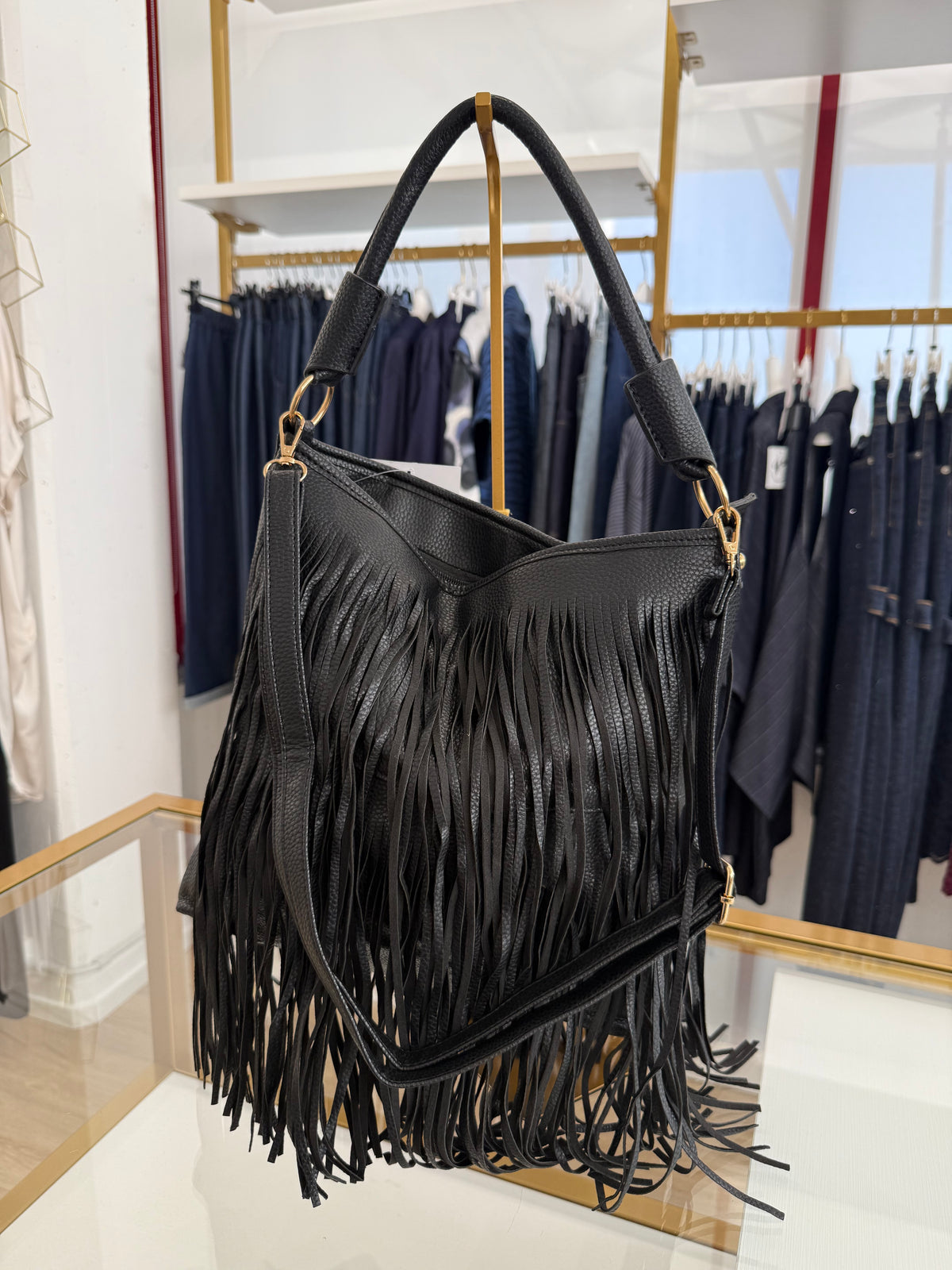 Borsa frangie ecopelle