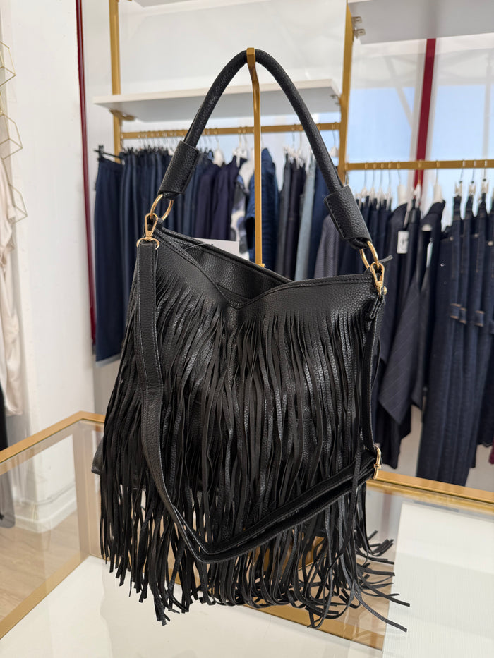 Borsa frange ecopelle