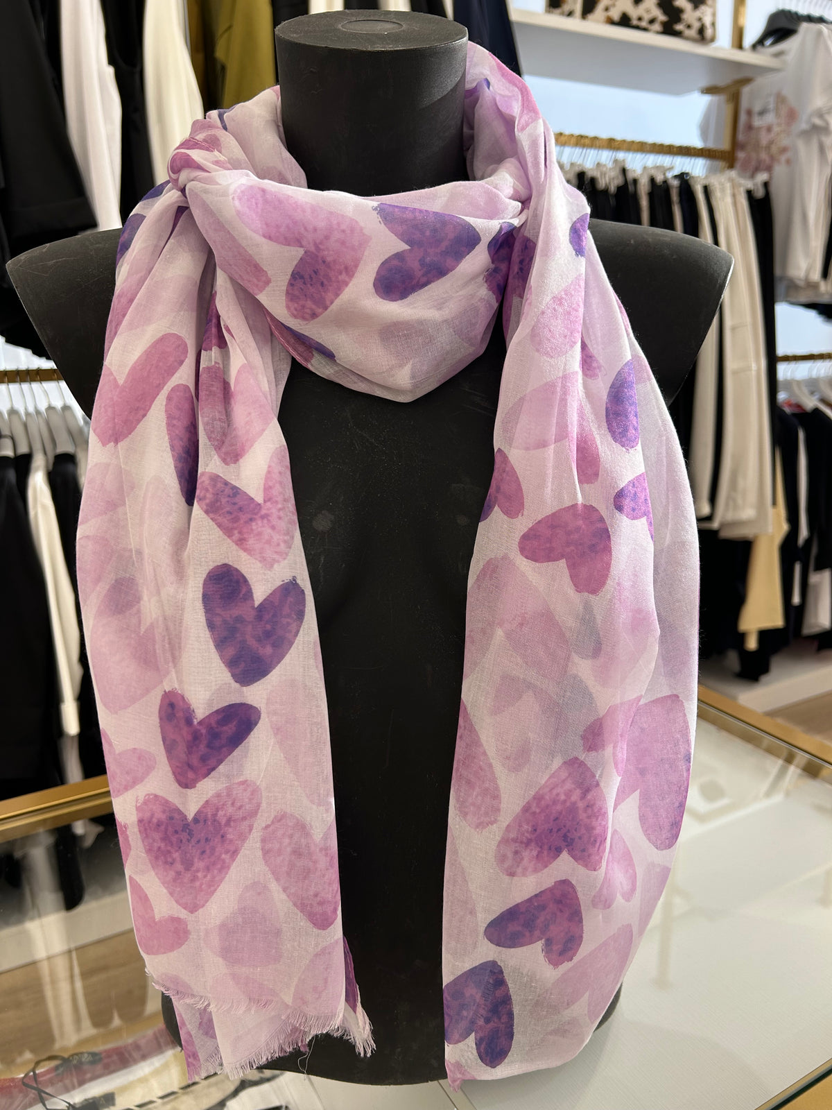 Foulard cuori sfumati