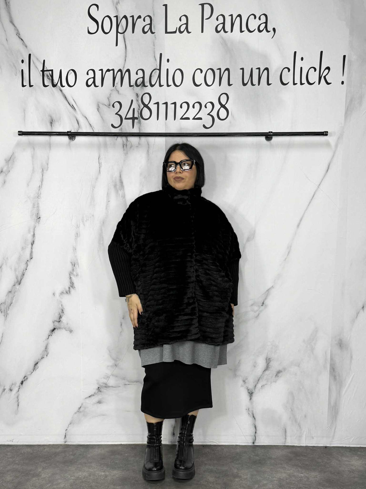 Giacca in ecopelliccia Tina