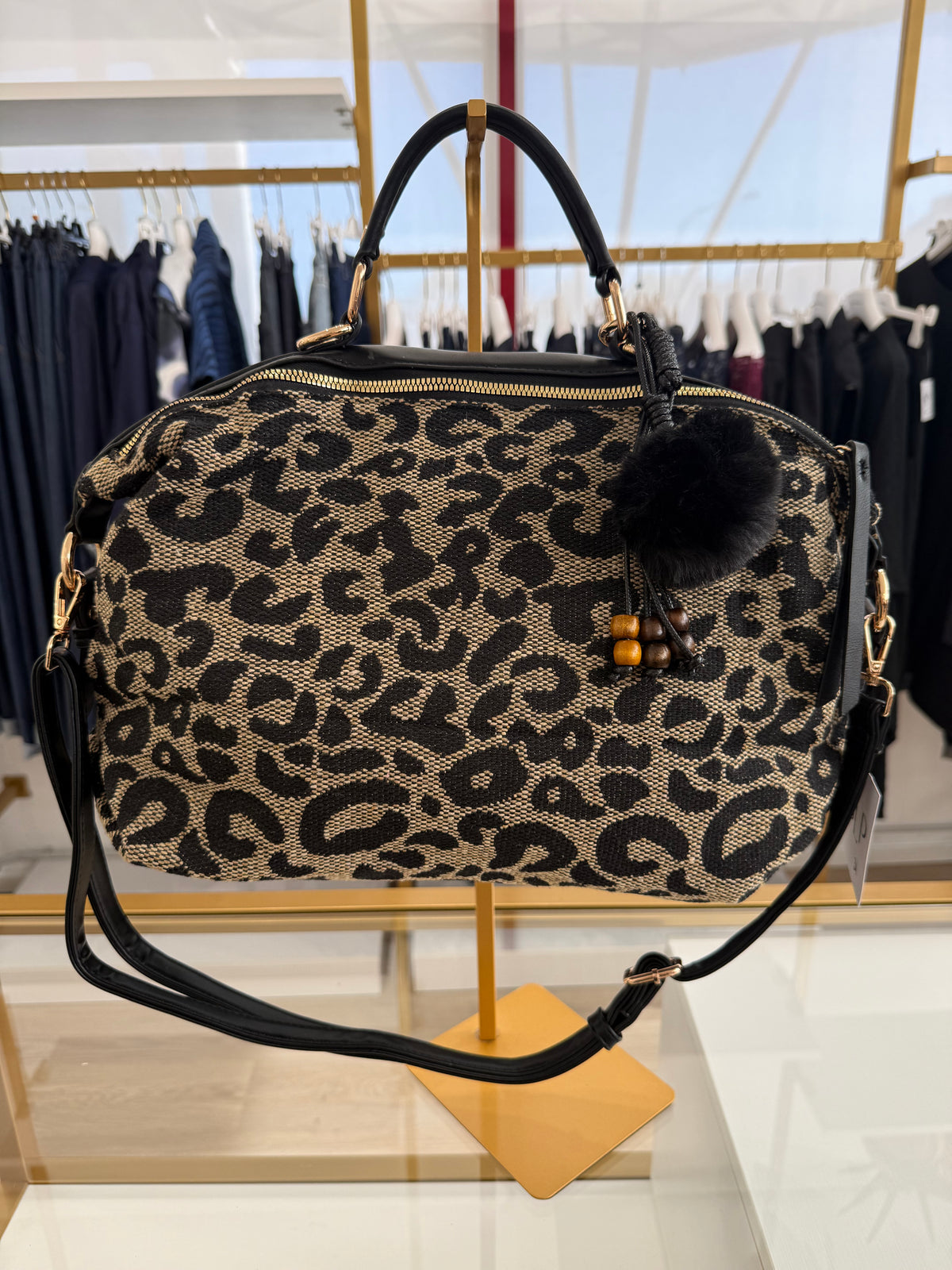 Borsa maculata doppia cerniera