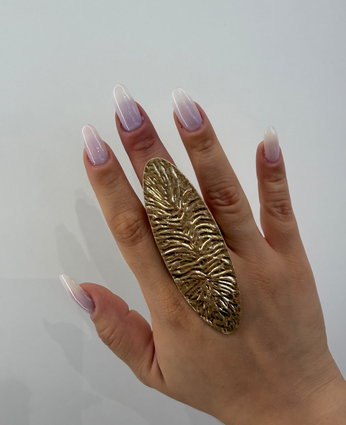 Anello elasticizzato foglia lunga