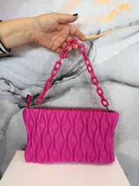 Diamond clutch with shoulder strap