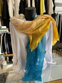 Gold splashed scarf
