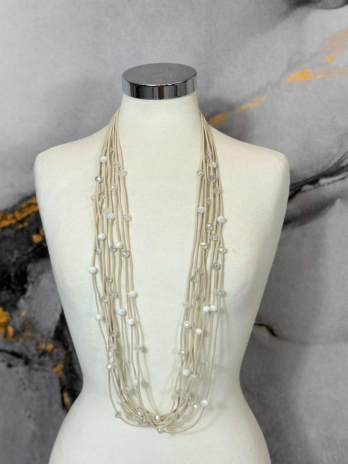 Collana fili con perline