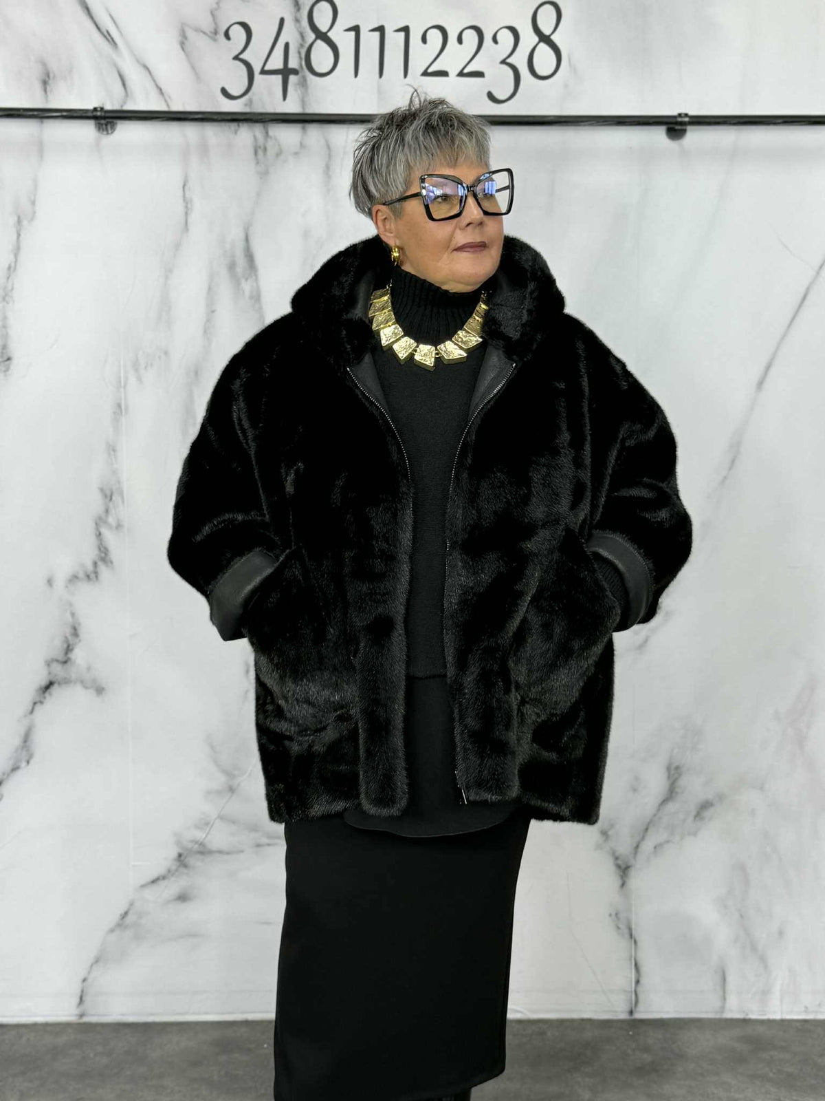 Ecopelliccia DOUBLE FACE Carolina