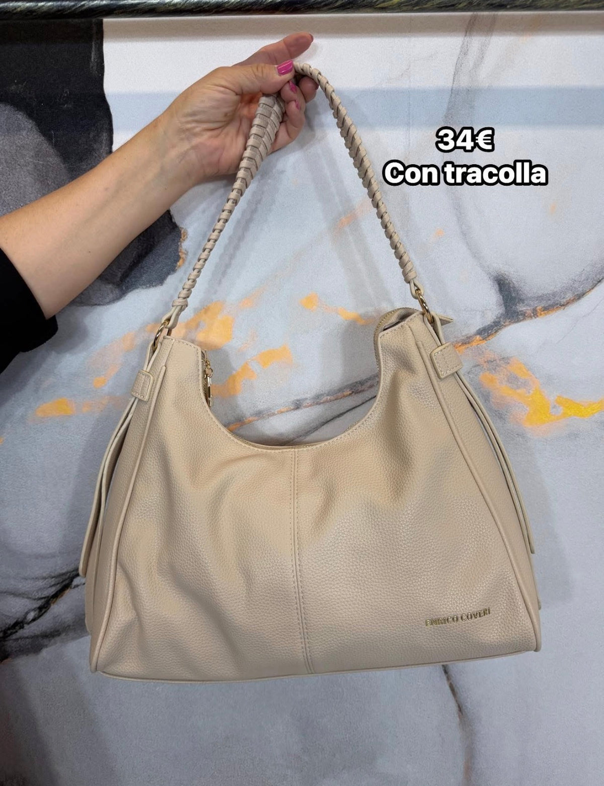 Borsa manico intrecciato