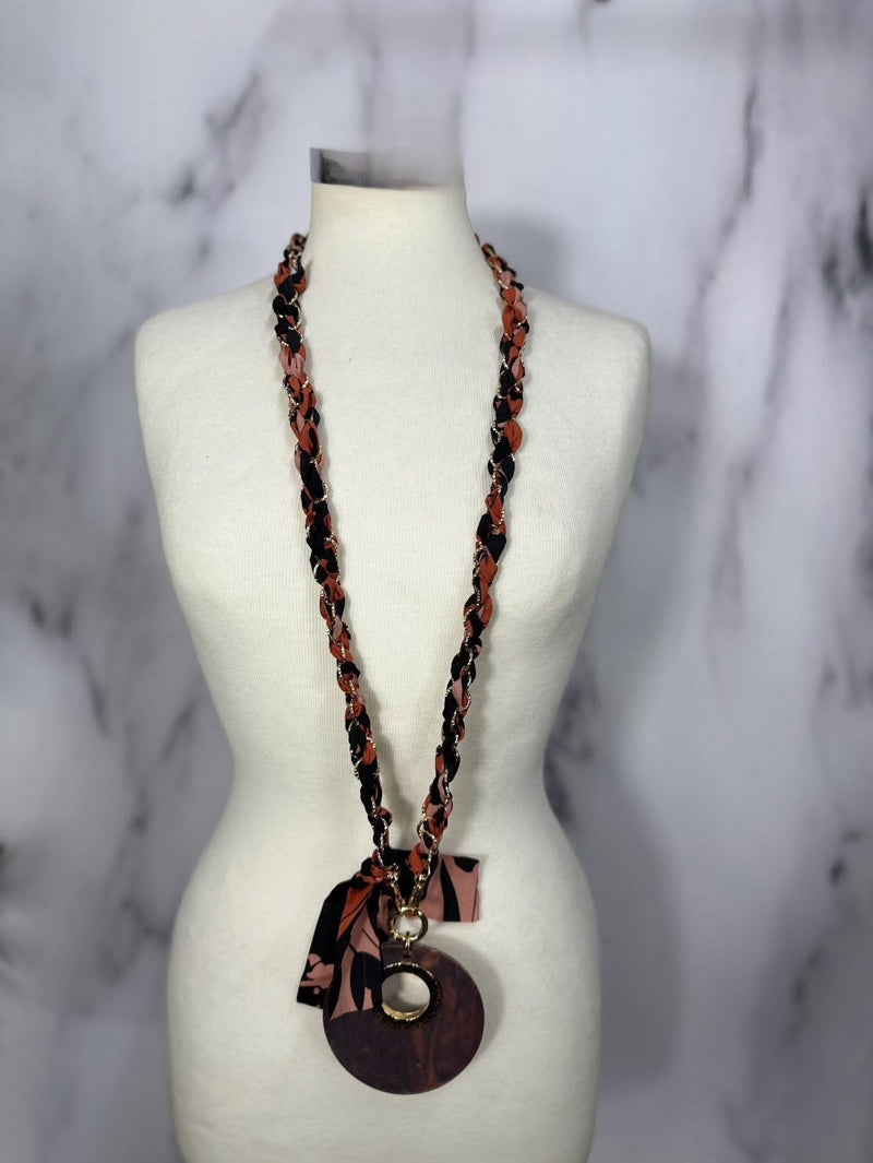 Collana Medaglione con bandana lunga