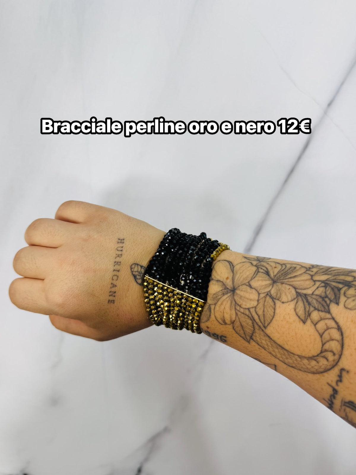 Bracciale fili con perline DOPPIO COLORE