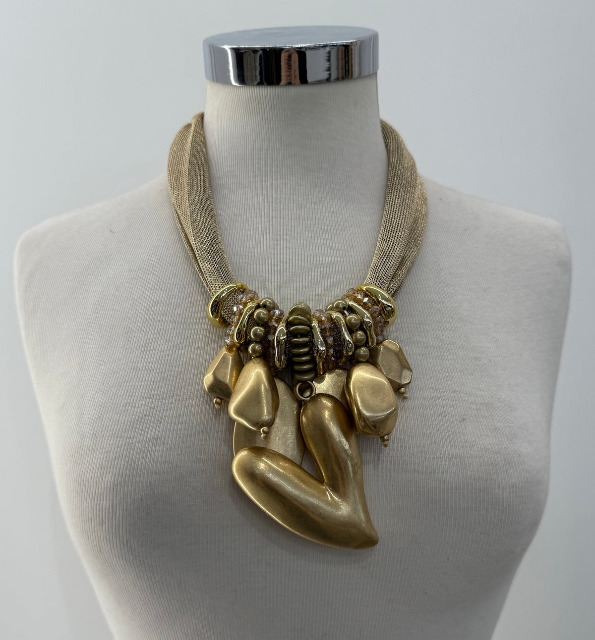 Collana corta cuore oro
