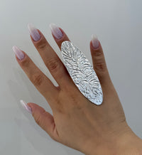 Anello elasticizzato foglia lunga