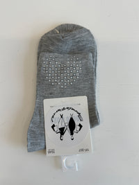 Cotton glitter heart sock