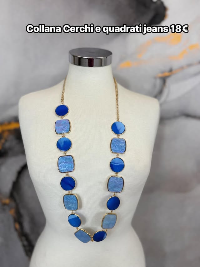 Squares and circles necklace