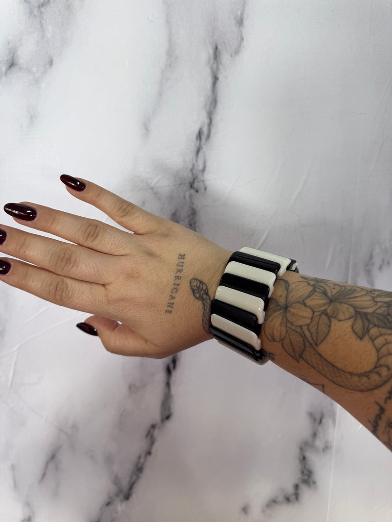 Bracciale bianco e nero