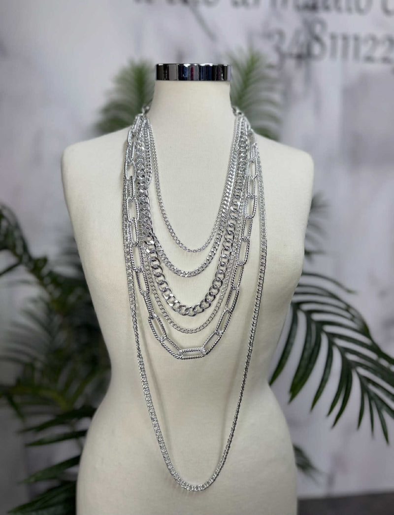 Collana fili più catena