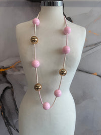 Gold sphere necklace
