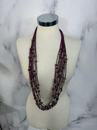 Collana fili con perline luminose