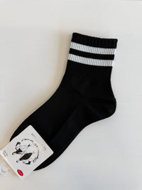 Double stripe cotton sock