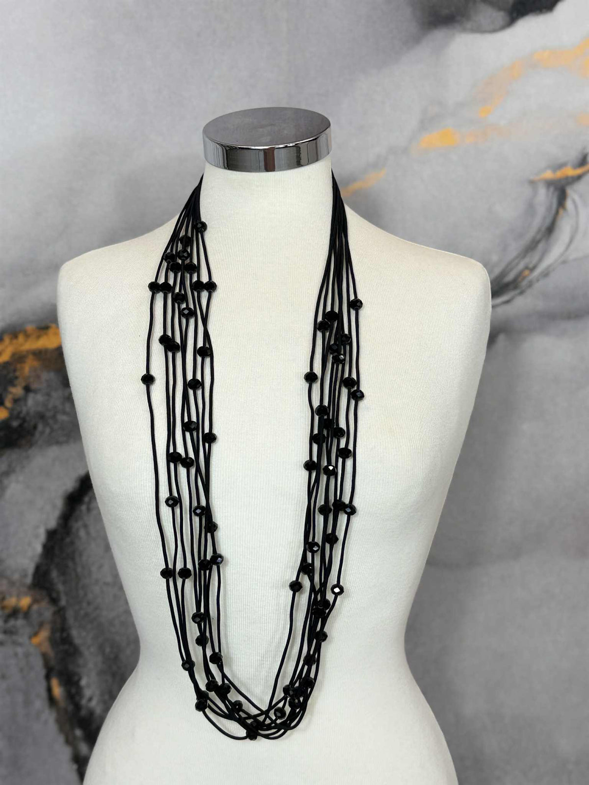 Collana fili con perline