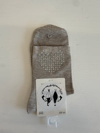 Cotton glitter heart sock