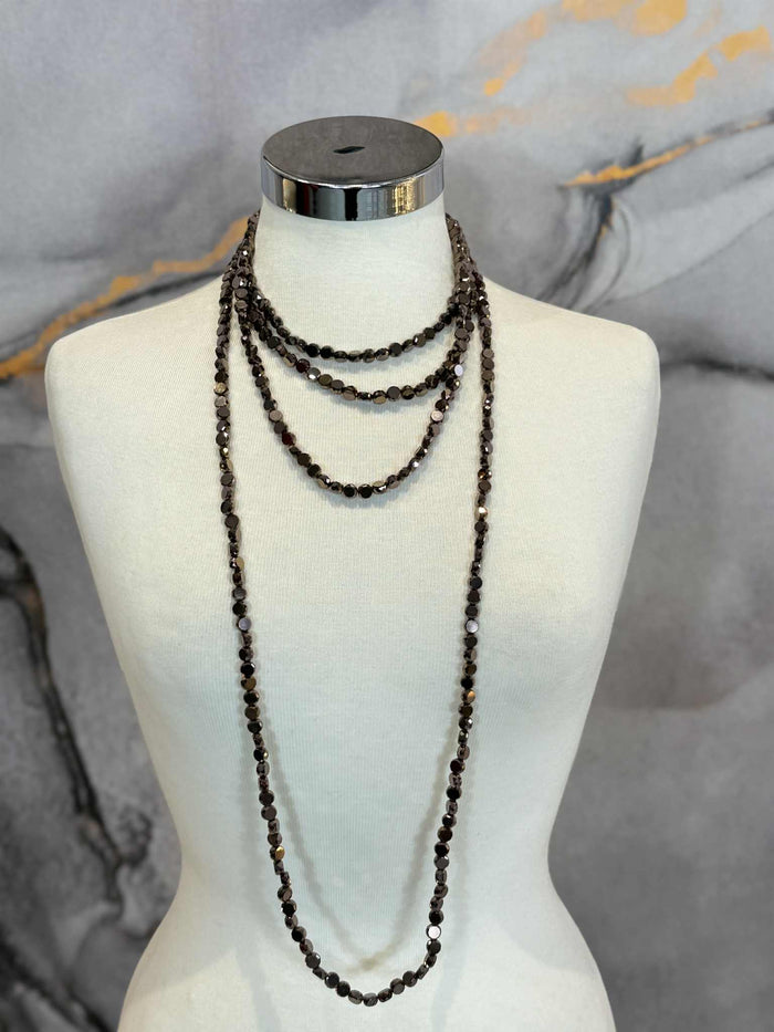 Collana sassolini luminosi bronzo