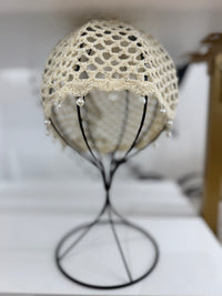 Cuffia Crochet con perline
