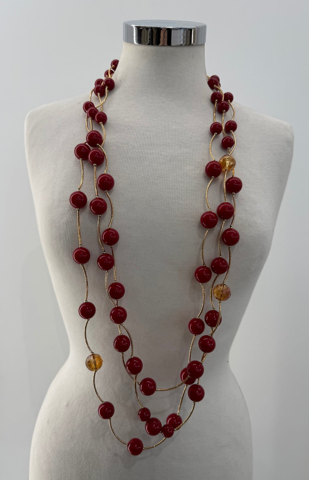 Collana filo oro con perle