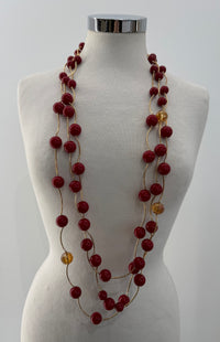 Collana filo oro con perle