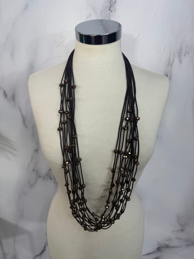 Collana fili con perline luminose