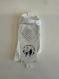Cotton glitter heart sock