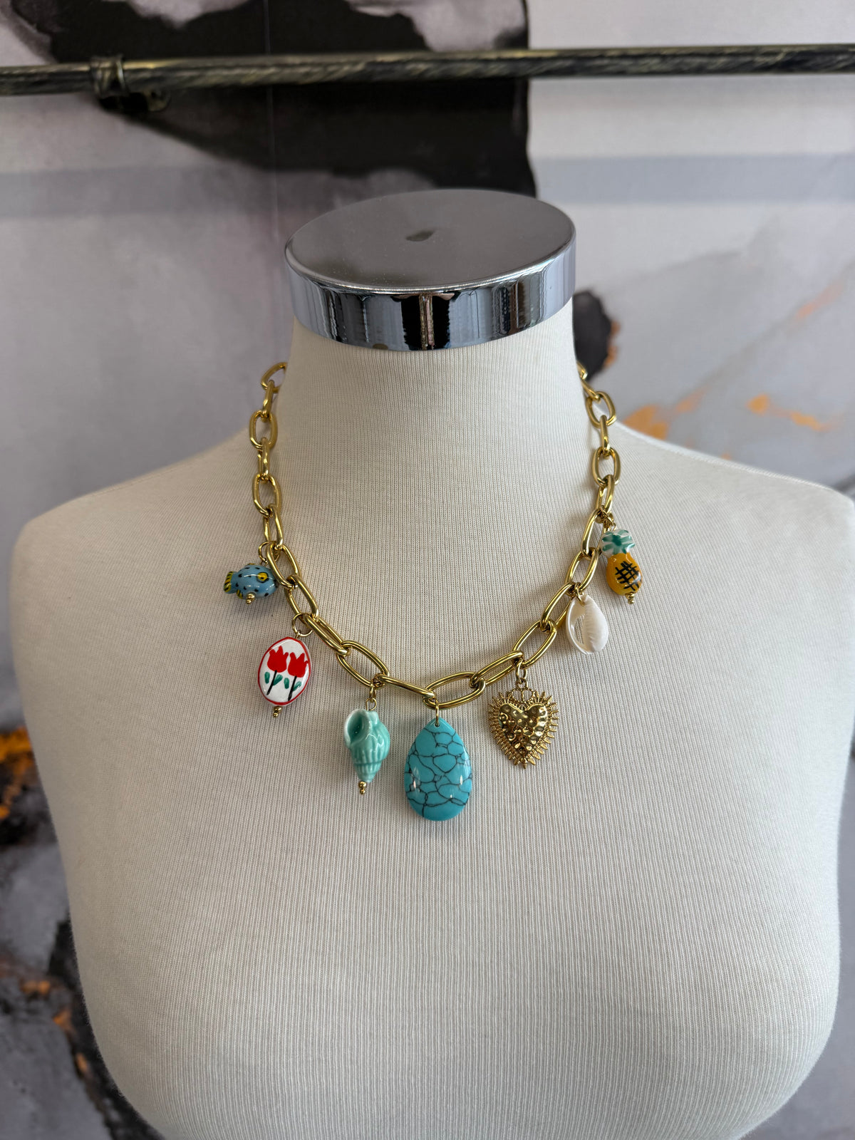 Collana Ananas e pesciolino