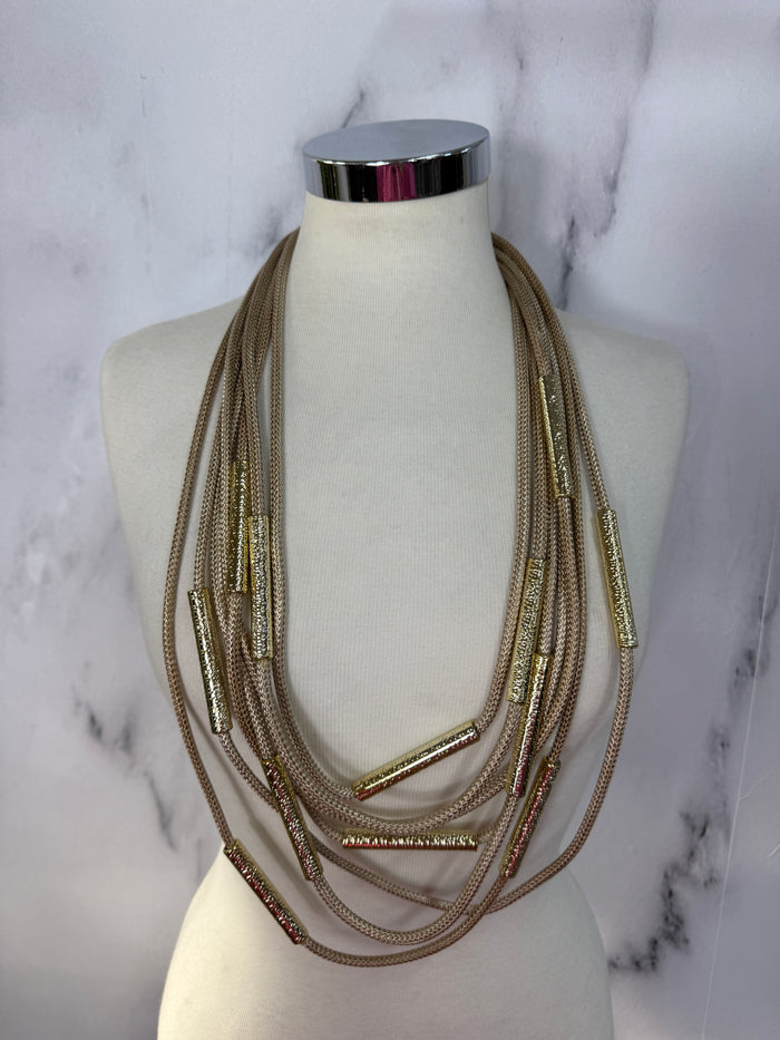 Collana fili corda oro