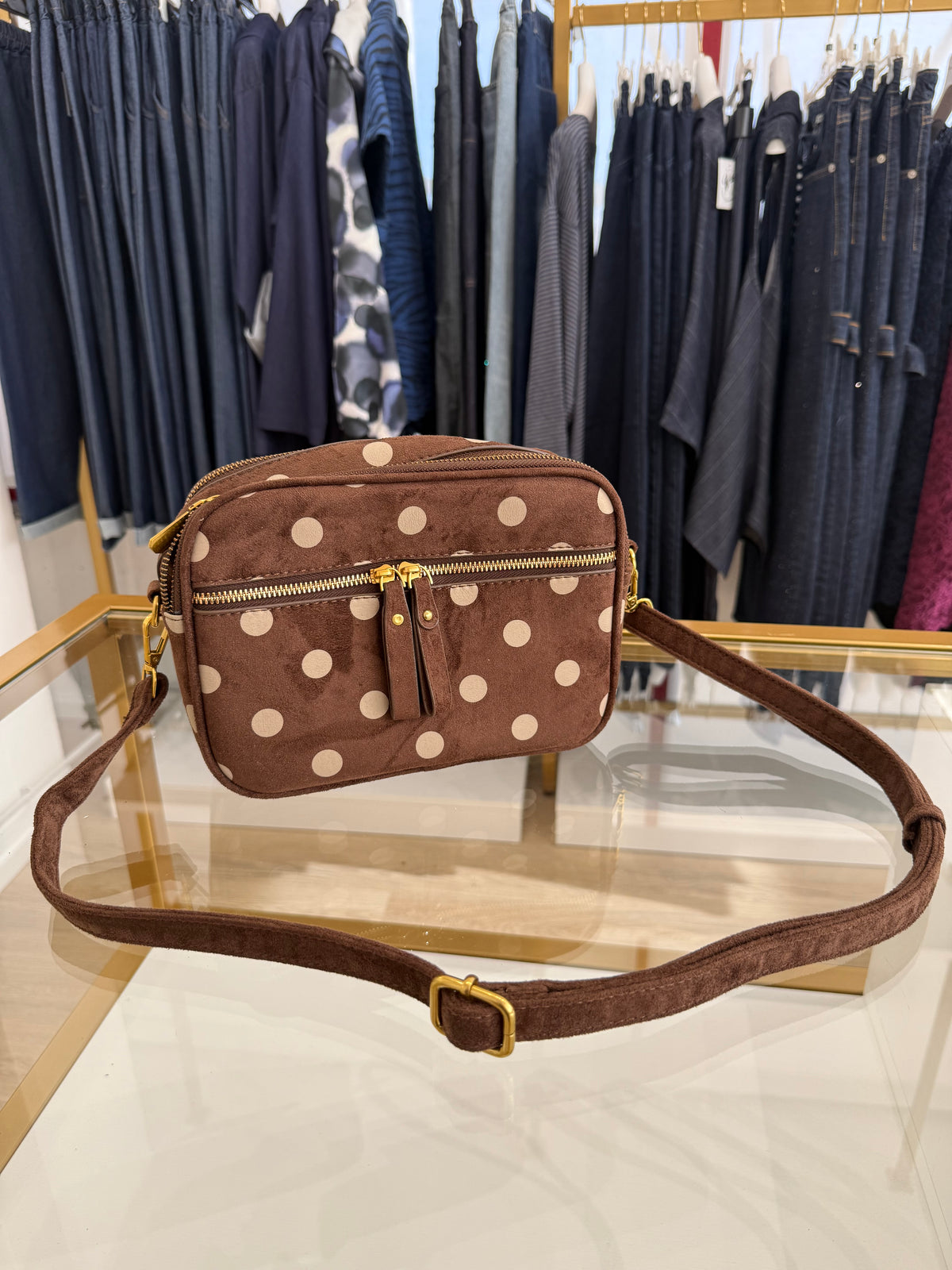 Borsa rettangolo a bolli
