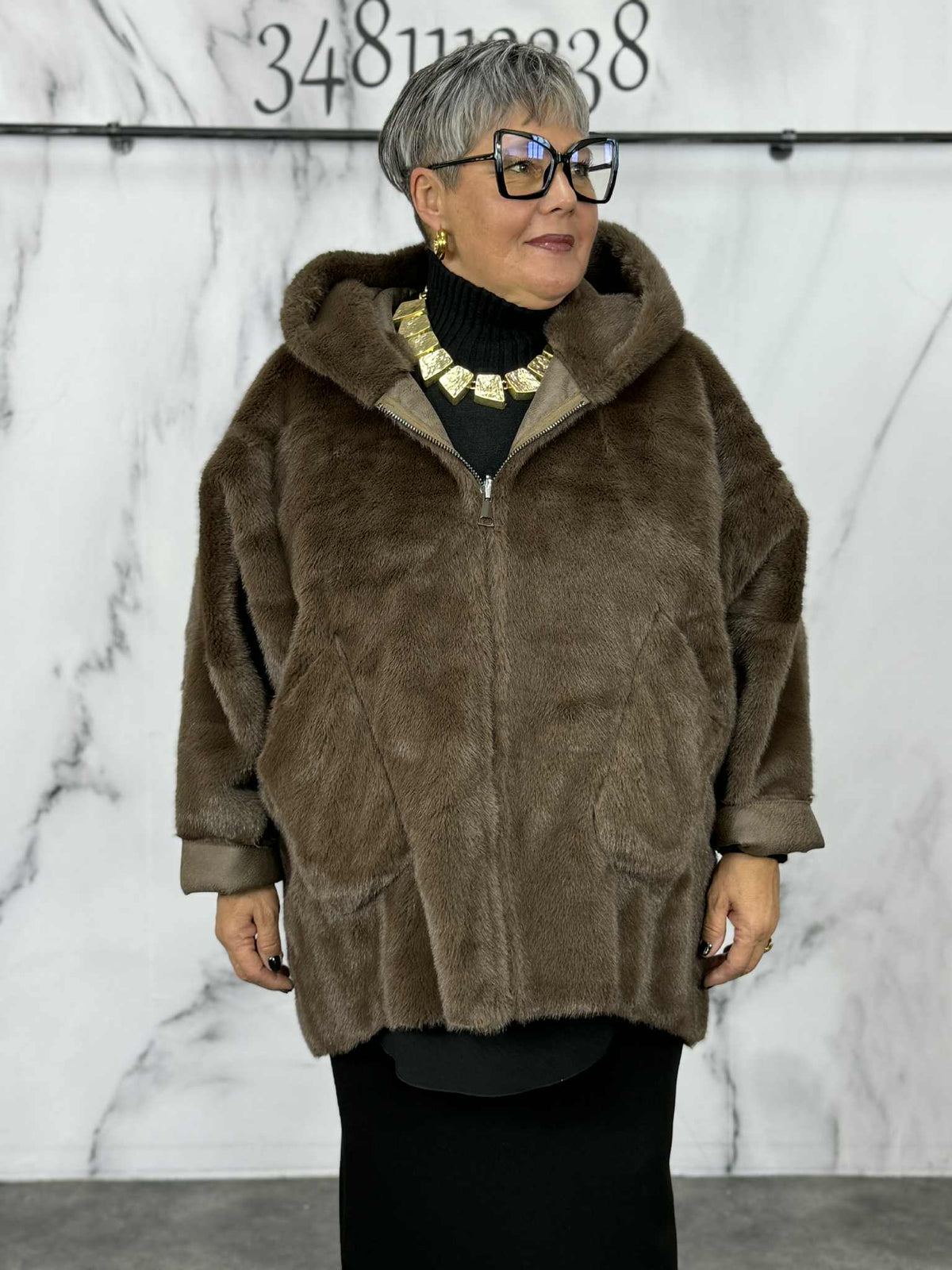 Ecopelliccia DOUBLE FACE Carolina