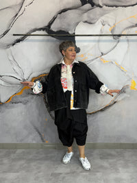 Giacca di jeans Strass