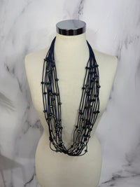 Collana fili con perline luminose