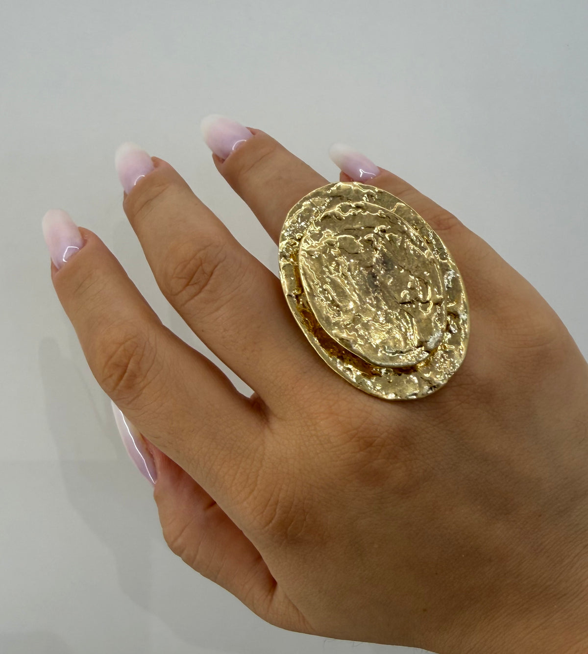 Anello doppio cerchio oro elasticizzato