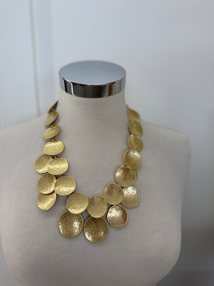 Collana cerchi piatti oro