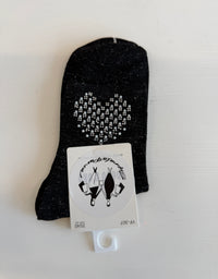 Cotton glitter heart sock