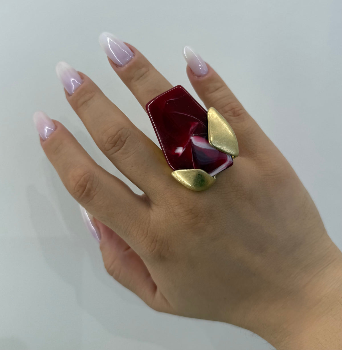 Anello pietra marmo elasticizzato