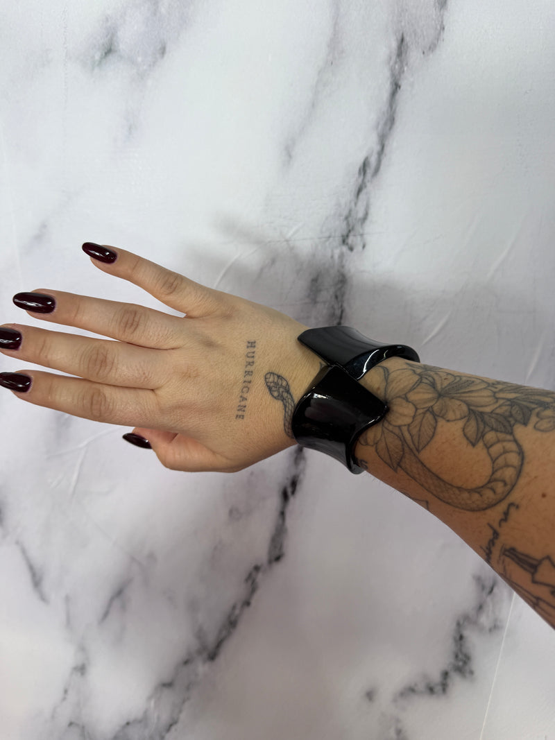 Bracciale polsino nero