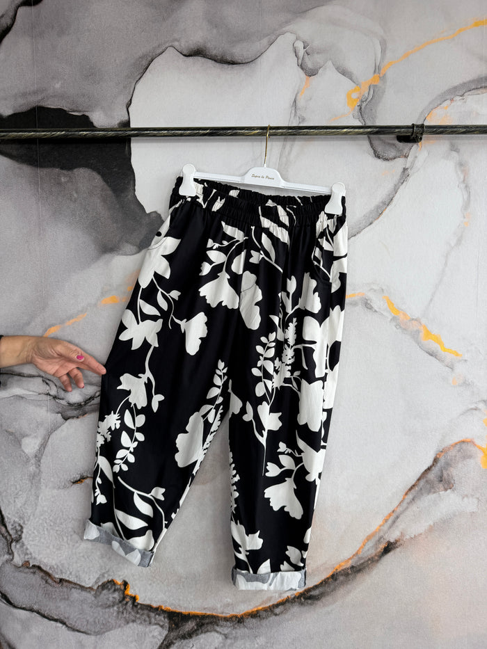 Pantalone Gin FIORI BIANCO
