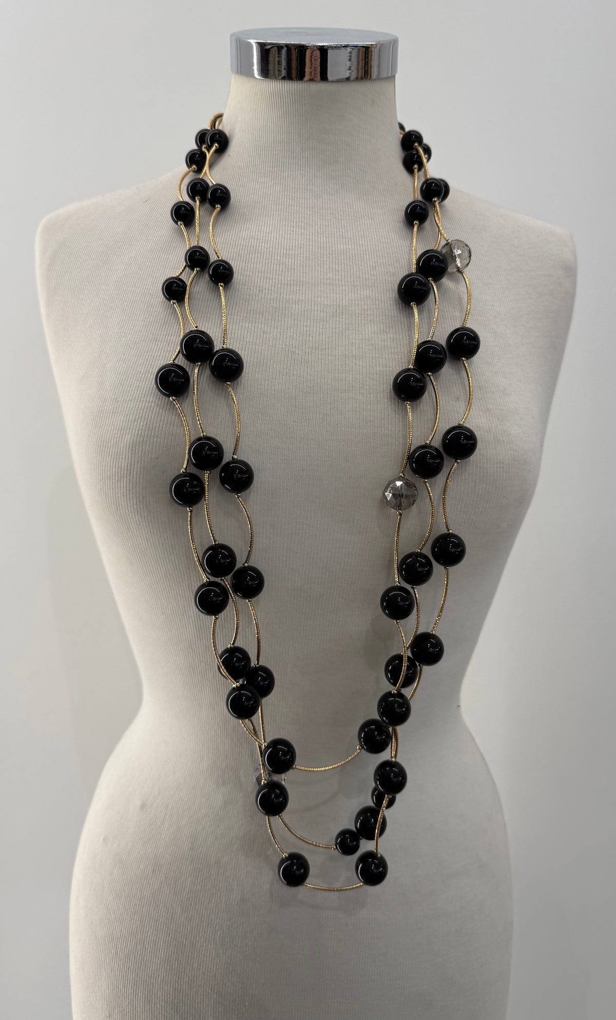 Collana filo oro con perle