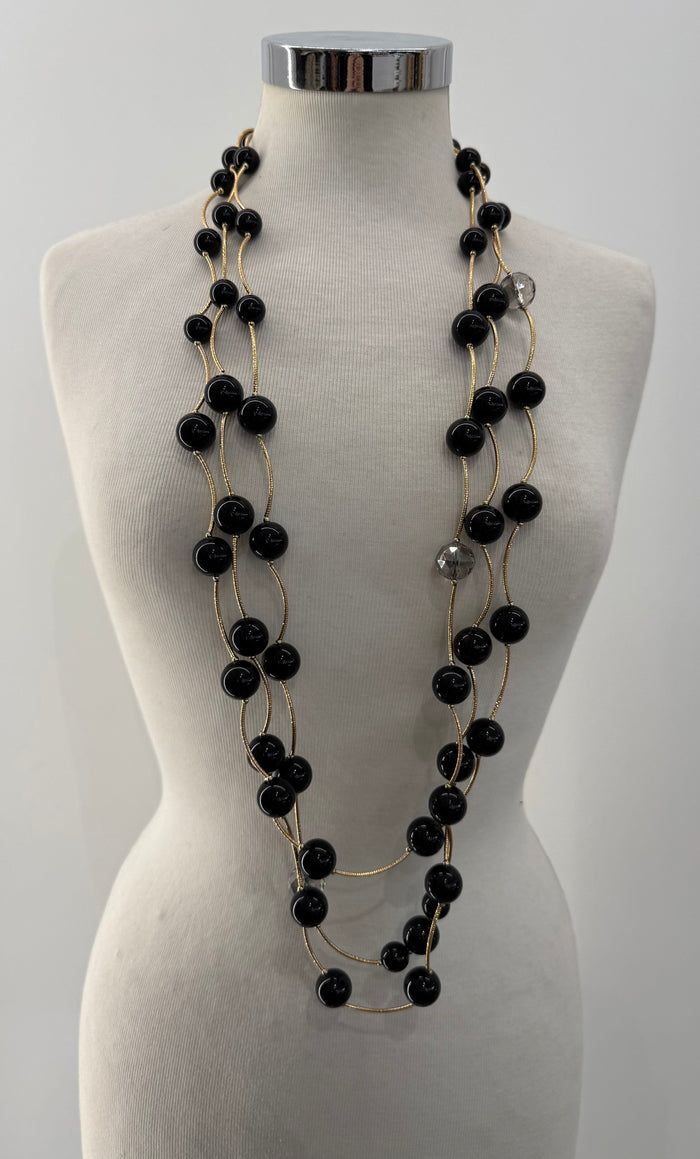 Collana filo oro con perle