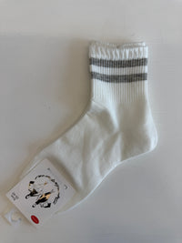 Double stripe cotton sock